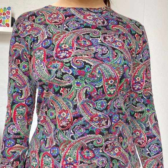 Ralph Lauren colourful print long sleeve tee - Picture 6 of 7